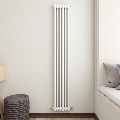 White radiator vertical - white,