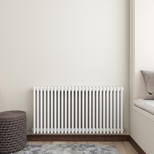 White radiator vertical - white,