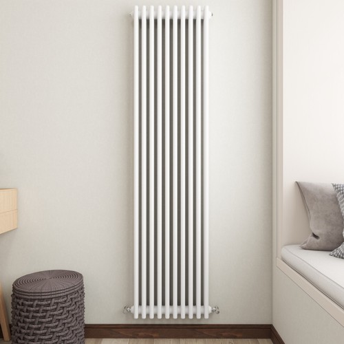White radiator vertical - white,