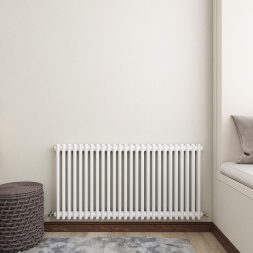 White radiator vertical - white,